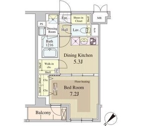 オークスクエア新川の物件間取画像